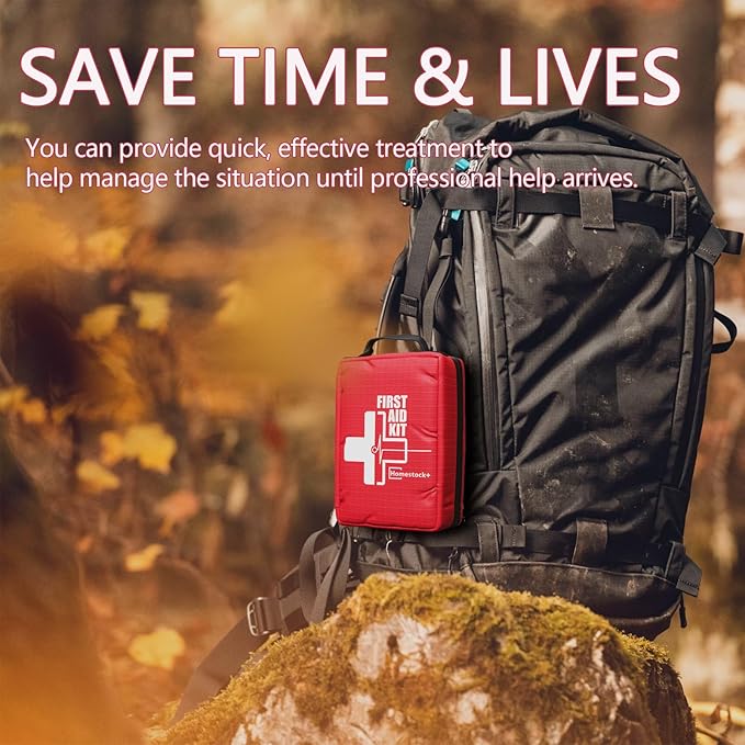 Small First aid Kits,Travel First Aid Kit with Labelled Compartments Molle System Compact Medical Kit for Car, Hiking, Backpacking, Camping, and Cycling-StrideForce Fitness