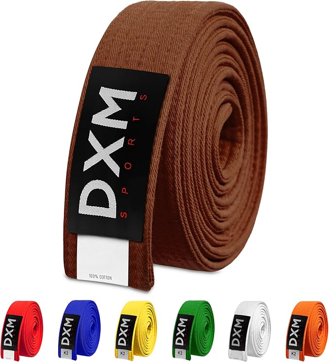 DXM SPORTS BJJ Jiu Jitsu Belt - Taekwondo Karate Belt - Martial Arts Uniform Ranking Judo Belt Double Stitched for Kids Adult-StrideForce Fitness
