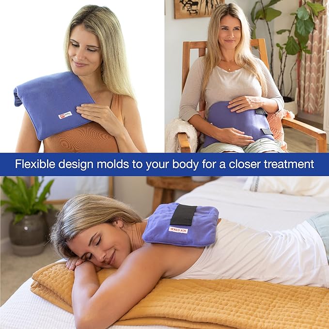 ThermiPaq Reusable Ice Pack and Hot Cold Pack For Injuries - Shoulder, Elbow, Ankles, Back and Knee Ice Pack, X-Large, 9.5 inches x 16 inches, Microwave Heating Pad-StrideForce Fitness