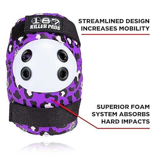 187 Killer Pads Six Pack Pad Set, Elbow Pads, Knee Pads, and Wrist Guards - Ideal for Skateboarding, Roller Skating, and Inline Skating-StrideForce Fitness