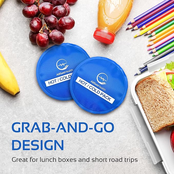 Reusable Round Hot and Cold Gel Ice Packs for Injuries | Cold Compress, Ice Pack, Cold Pack, Gel ice Pack, Cold Packs for Injuries | 5 Pack-StrideForce Fitness