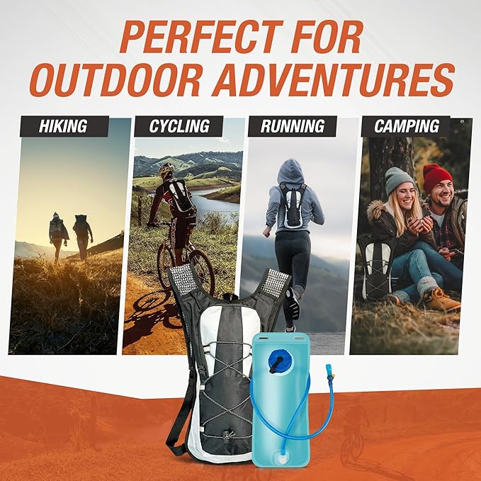 Military-Grade Hydration Backpack, 3L Water Reservoir Pack with Insulated Flow Tube, Tactical Outdoor Gear for Hiking Camping Cycling, Adjustable Padded Straps, Weather-Resistant Pack-StrideForce Fitness