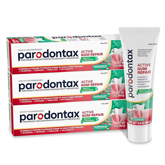 Parodontax Active Gum Repair Breath Freshener Toothpaste, 3x3.4 oz