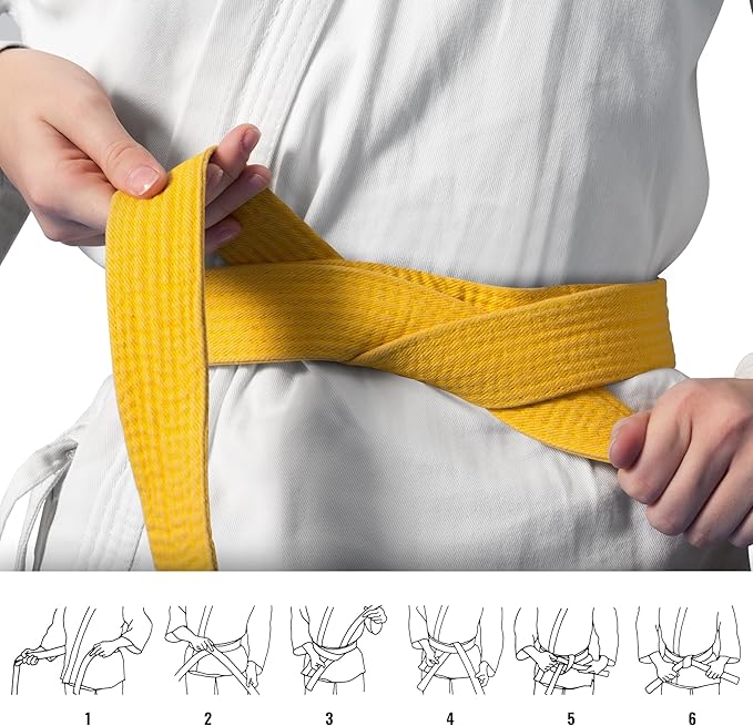 DXM SPORTS BJJ Jiu Jitsu Belt - Taekwondo Karate Belt - Martial Arts Uniform Ranking Judo Belt Double Stitched for Kids Adult-StrideForce Fitness