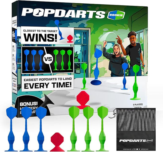Popdarts Game Rookie Pack – Beginner-Friendly Suction Cup Dart Game for Kids, Families, and New Players | Indoor & Outdoor Target Toss Game | Fast Setup, Durable, Simple Rules, and Fun for All Ages!-StrideForce Fitness