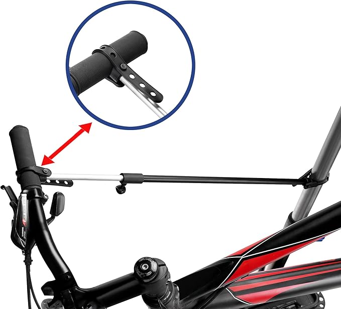 Pro Stand Plus Bike Rack - Heavy-Duty Telescoping Bicycle Stand with Tool Tray, Rotating Clamps, and Adjustable Handlebar Rod by RAD Cycle (Black)-StrideForce Fitness