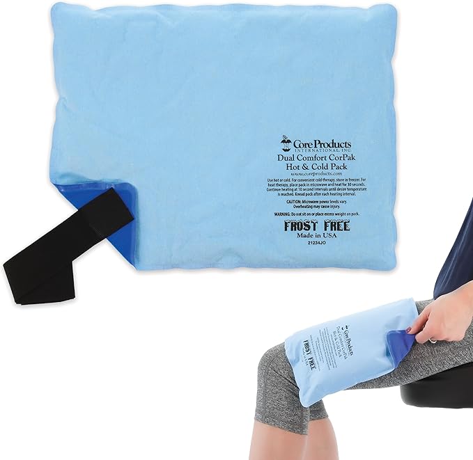 Core Products Dual Comfort CorPak - Reusable hot/Cold Pack for Knee, Back, Shoulder, or Ankle Pain; Use hot or Cold; Made in USA - Size: 10" x 13"-StrideForce Fitness