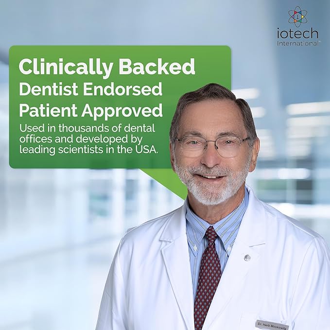 ioRinse Ready-to-Use (RTU) Mouthwash for Fresher Breath, Halitosis Relief, Alcohol-Free, Fluoride-Free and a Professional Clean, Original ioRinse RTU Mouth Wash, Zero Alcohol - Green Apple Flavor, 1L