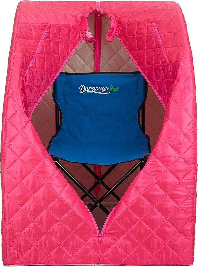 Durasage Portable Steam Sauna for Home Use – Foldable Full Body Personal Spa Tent with 800W Steam Generator, 60-Min Timer, Chair Included, Lightweight Design-StrideForce Fitness