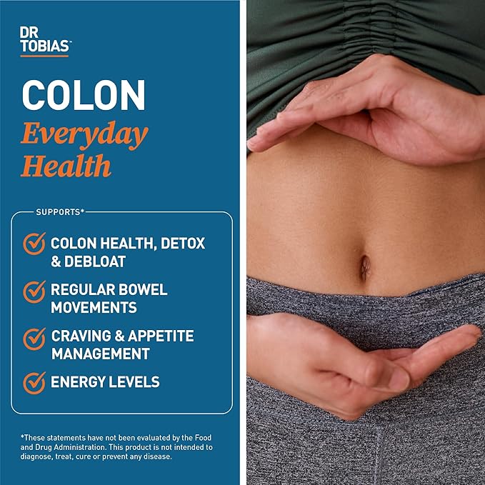 Dr. Tobias Colon Everyday Health - Gut Health for Women & Men - Psyllium Fiber Powder Drink with 4g Psyllium Husk Powder per Serving, Vegan, Gluten Free, Non-GMO, Strawberry Flavor, 60 Servings-StrideForce Fitness