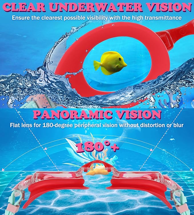 Aegend 2 Pack Kids Goggles, Swimming Goggles for Kids Age 4-16 Boys and Girls Youth, Anti-Fog Waterproof Anti-UV Pool Goggles-StrideForce Fitness