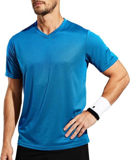 MIER Men's Quick Dry Workout Shirts Moisture Wicking Running Athletic Performance T-Shirts Recycled Polyester Top Tee-StrideForce Fitness