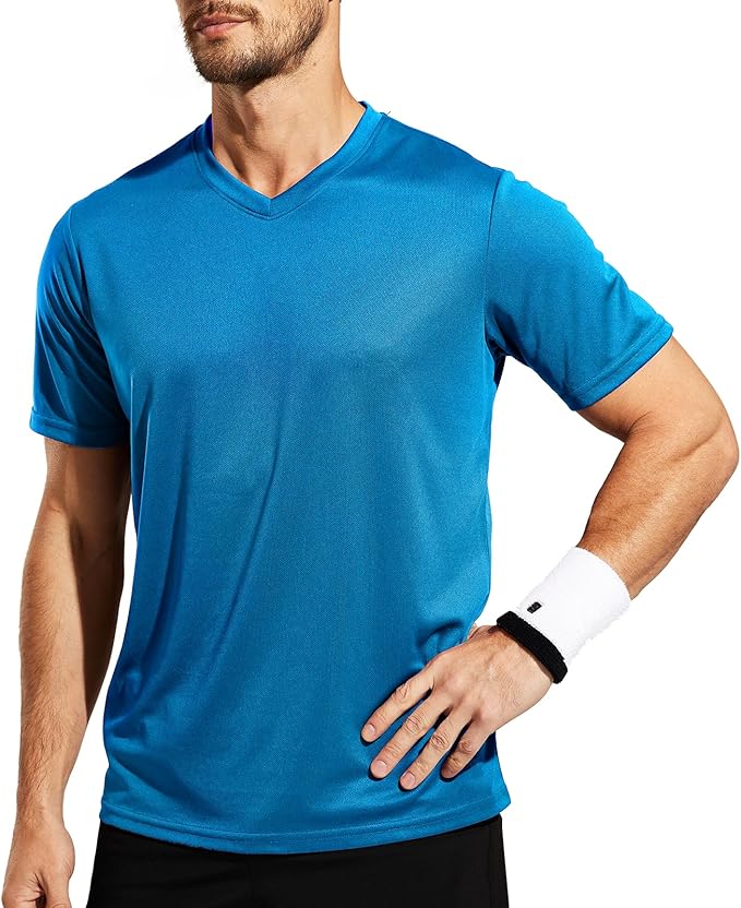 MIER Men's Quick Dry Workout Shirts Moisture Wicking Running Athletic Performance T-Shirts Recycled Polyester Top Tee-StrideForce Fitness