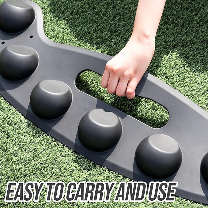 Baseball Softball Training Equipment,Easy to Use Baseball Fielding Trainer for Improving Fielding, Catching and Defensive Skill, Baseball Fielder Mat for Fielder,Catcher with Ground Stake-StrideForce Fitness