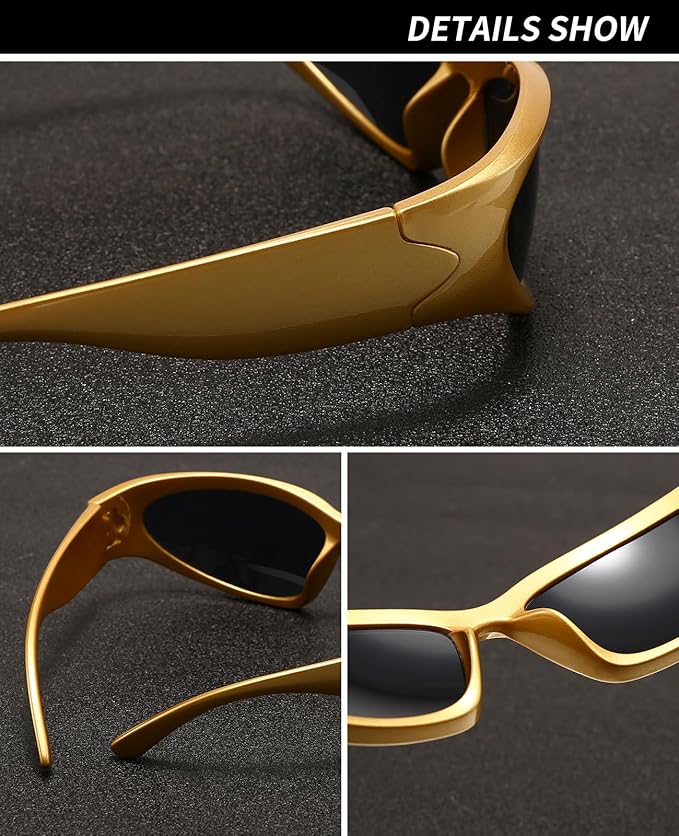 SOAR&EAGLE Y2K 3Pack Polarized sunglasses Wrap Around Men's Women's sunglasses Fashion Sport Shades Sun Glasses-StrideForce Fitness