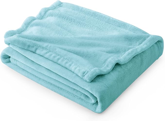 Bedsure Fleece Throw Blanket for Couch River Blue - Lightweight Plush Fuzzy Cozy Soft Blankets and Throws for Sofa, 50x70 inches-StrideForce Fitness