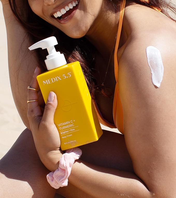 MEDIX 5.5 Vitamin C Cream Face Lotion & Body Lotion Moisturizer | Anti Aging Skin Care Firming & Brightening Cream Diminishes The Look Of Uneven Skin Tone, Age Spots, & Sun Damaged Dry Skin, 15 Fl Oz-StrideForce Fitness