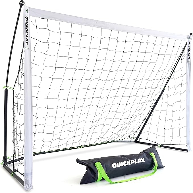 QUICKPLAY Kickster Soccer Goal Range – Ultra Portable | Quick and Easy Set Up | Includes Net and Carry Bag | Available in 7 Sizes | Backyard Soccer Net for Kids & Adults [Single Goal]-StrideForce Fitness