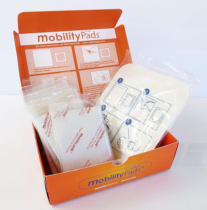 | Mobility Circulation Foot Patches | Made with Lavender, White Tourmaline, Capsaicin | Adhesive Patch Increased Sensation | Relief Pads for Soreness & Pain | Blood Circulation Pads | White-StrideForce Fitness