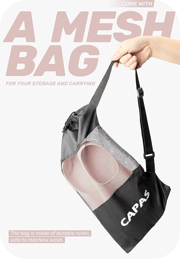 CAPAS Swim Training Fins Comfortable Silicone Lap Swimming Short Blade Floating Flippers with Mesh Bag for Adult Men Women Build Leg Strength-StrideForce Fitness