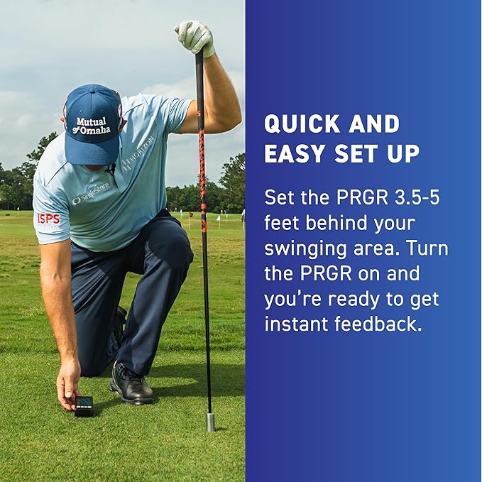 HS 130-A Portable Golf Launch Monitor | Doppler Radar Measures Club & Ball Speed, Smash Factor, Total & Carry Distance | Tracks Swing Speed Training Aids-StrideForce Fitness