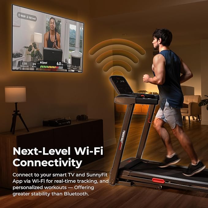 Sunny Health & Fitness Smart Wi-Fi Treadmills-StrideForce Fitness