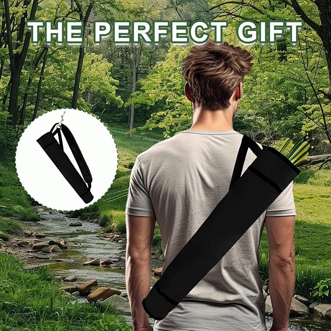 Archery Quiver Back and Hip Quivers Adjustable Arrow Backpack Bag Holder Side Hip Arrows Bag for Compound Recurve Bow Practice Target Hunting-StrideForce Fitness