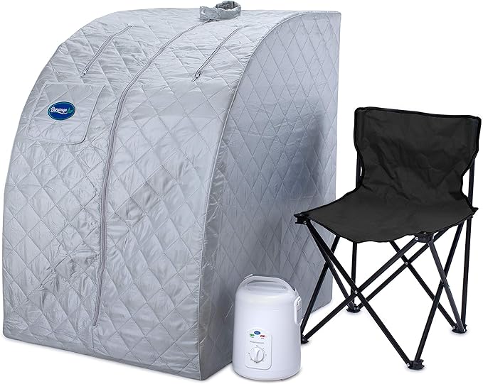 Durasage Portable Steam Sauna for Home - Personal Full Body Detox Sauna Tent with 800W Steam Generator, 60-Min Timer, Foldable Design & Chair for Relaxation-StrideForce Fitness