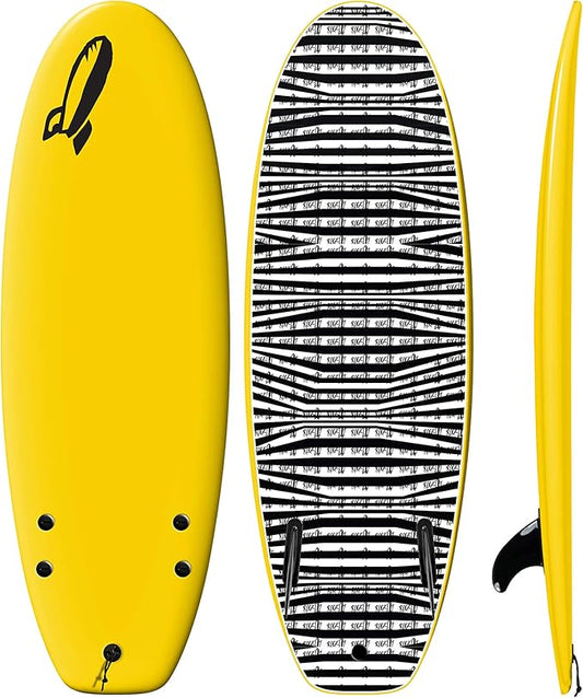 Rock-It 4'10" CHUB Soft Top Surfboard - Kids & Mini, Easy to Paddle & Maneuverable for Beginners-StrideForce Fitness