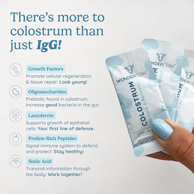 Colostrum Supplement Powder for Gut Health, Immune Support, Muscle Recovery & Wellness | Natural IgG Pure Whole Bovine Colostrum Superfood, Unflavored, 30 Servings-StrideForce Fitness