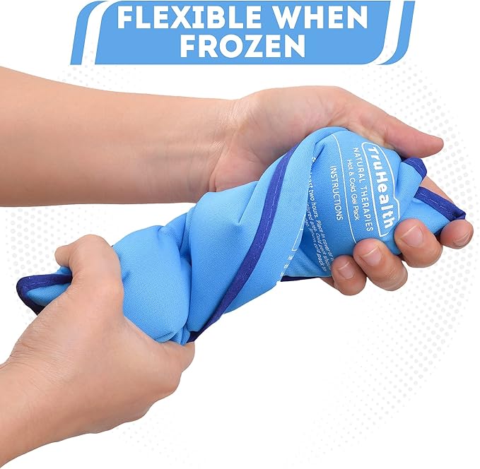 Reusable Ice Pack (Pack of 2) for Injuries - Hot & Cold Gel Ice Packs for Injuries & Back Pain Relief-StrideForce Fitness