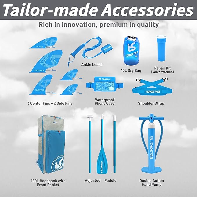 Joy 8'×29"/11'×35" Inflatable Paddle Board for Kids, One-Stop Premium SUP Accessories, Stand Up Paddle Board for More Balance, Tailored Fins for More Fun-StrideForce Fitness