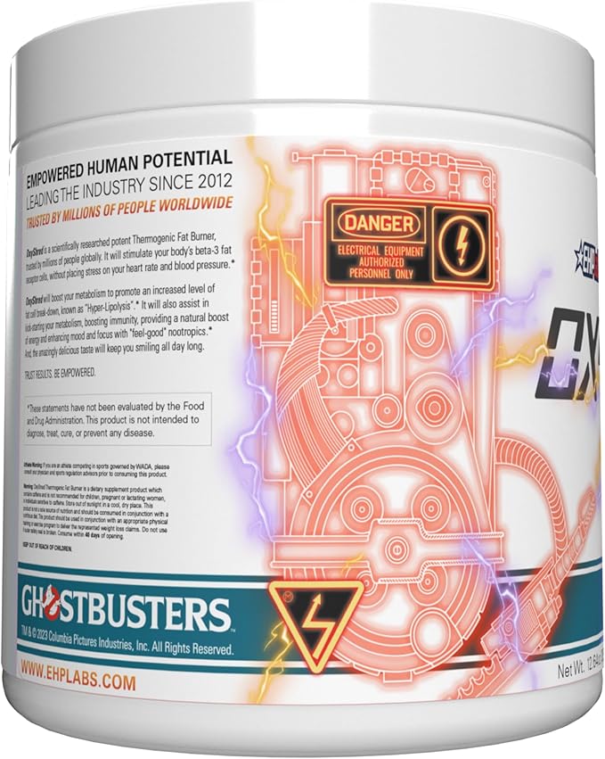 EHP Labs x Ghostbusters OxyShred Pre Workout Powder & Shredding Supplement - Preworkout Powder with Acetyl L Carnitine, Energy Boost Drink - Proton Plasma, 60 Servings-StrideForce Fitness