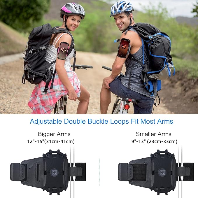 Newpponn Cell Phone Holder Armband - Reflective & Adjustable Wristband Strap Arm Bands Case Compatible with iPhone 16 15 14 13 12 Mini Pro Max Plus Samsung Galaxy Pixel for Workout Exercise Sports-StrideForce Fitness