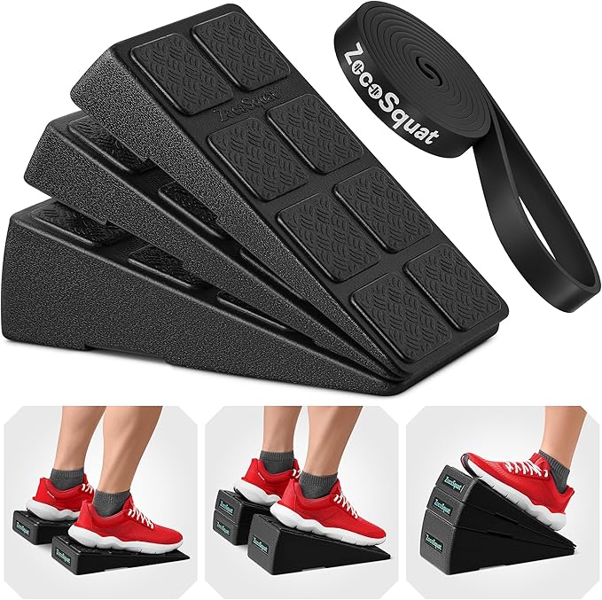 Squat Wedge - Squat Wedge Block 520 LBS Weight Capacity - Slant Board for Calf Stretching - Calf Stretcher Slant Board - yoga blocks-StrideForce Fitness