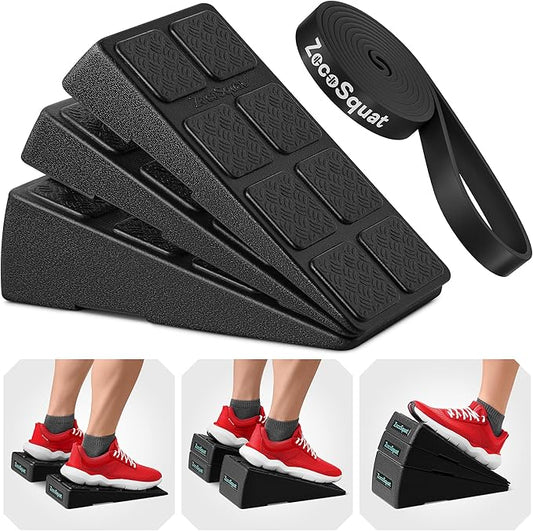 Squat Wedge - Squat Wedge Block 520 LBS Weight Capacity - Slant Board for Calf Stretching - Calf Stretcher Slant Board - yoga blocks-StrideForce Fitness