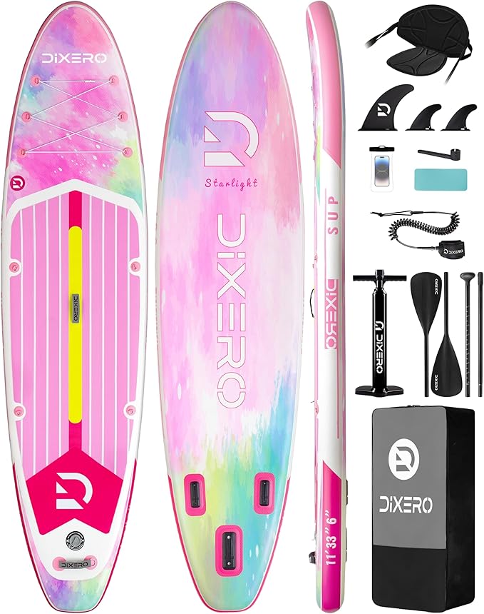 Inflatable Stand Up Paddle Board with SUP Accessories, Anti-Slip EVA Deck, 11'*33" Inflatable Paddle Boards for Adults & Youth of All Skill Levels-StrideForce Fitness