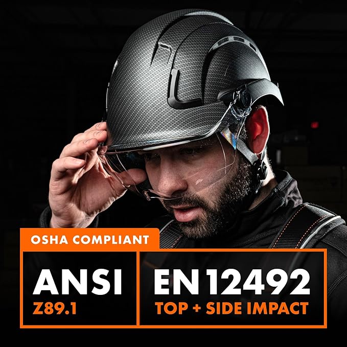 Defender Safety H2 Safety Helmet Hard Hat, Type 2 Class C and E, ANSI Z89.1 and EN 12492 Rated-StrideForce Fitness