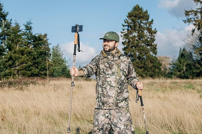 Cascade Mountain Tech Trekking Poles - Carbon Fiber Monopod Walking or Hiking Sticks with with Accessories Mount and Adjustable Quick Locks-StrideForce Fitness