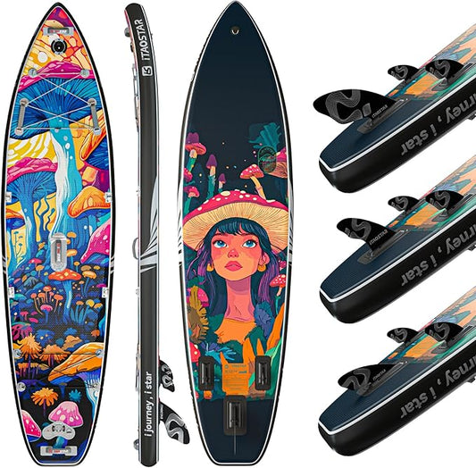 Novelty 11'6" x 35" Extra Wide SUP for Enhanced Stability - Inflatable Stand Up Paddle Board - Premium Paddle Board Kit for Adults & Youth - All Skill Levels - Includes SUP Accessories-StrideForce Fitness