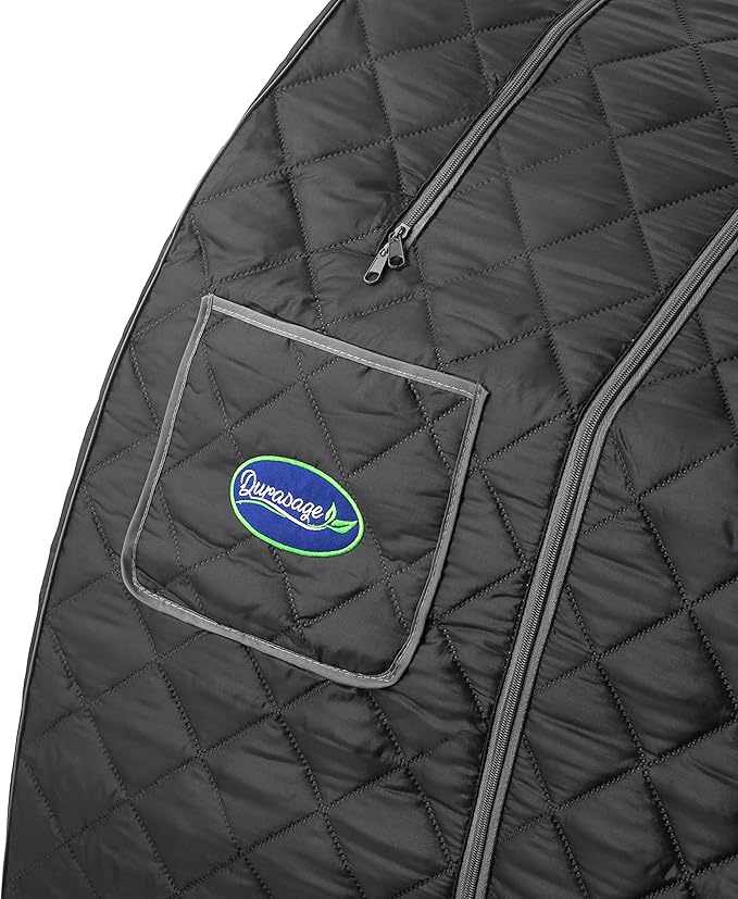 Durasage Lightweight Portable Personal Steam Sauna Spa for Relaxation at Home, 60 Minute Timer, 800 Watt Steam Generator, Chair Included (Black)-StrideForce Fitness