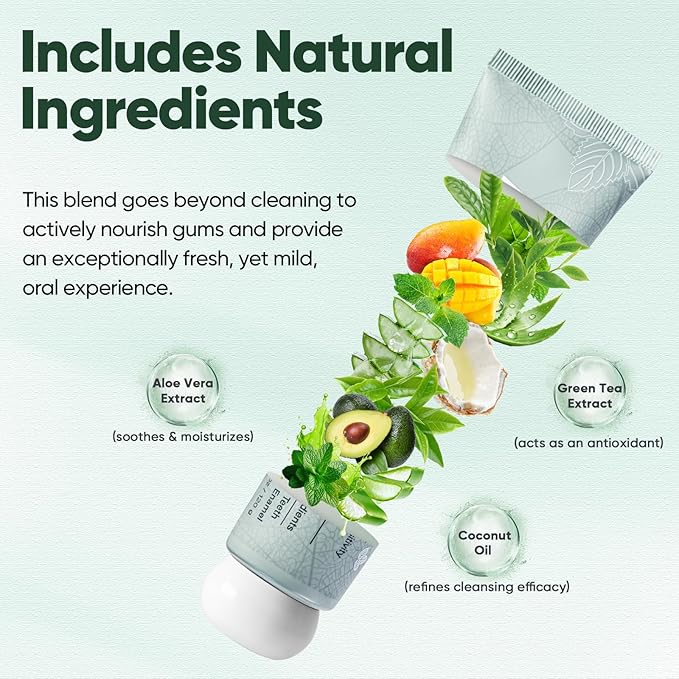 MySmile Nano Hydroxyapatite Toothpaste - Fluoride Free for Sensitive Teeth | Natural Mint 4.2oz