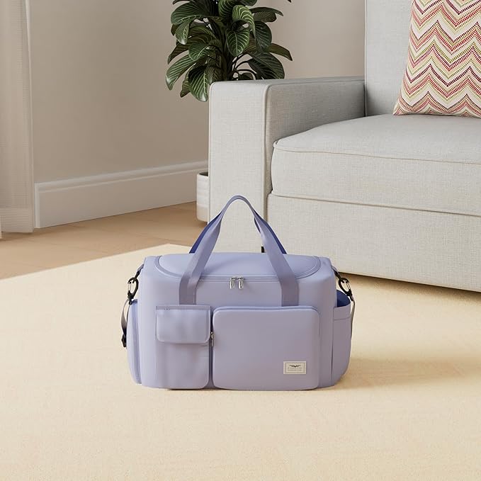 FIORETTO Women's Gym Duffle Bag with Shoes Compartment, 37L Capacity, Ideal for Travel, Gym, Sports, Duffel, Weekender-StrideForce Fitness