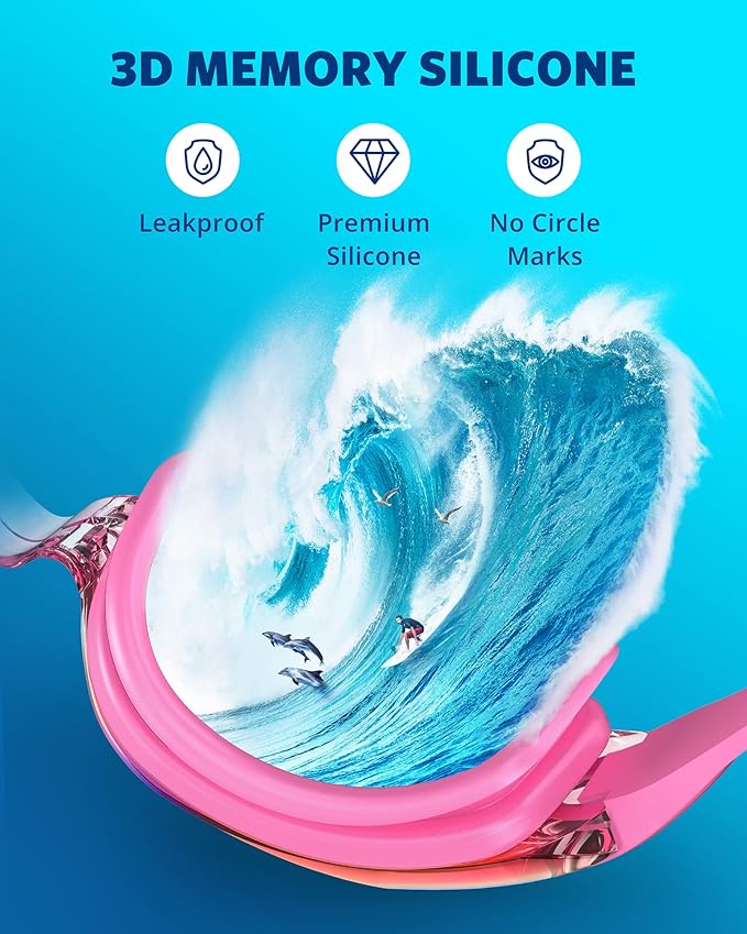 Aegend Swim Goggles, Swimming Goggles No Leaking Full Protection Adult Men Women Youth-StrideForce Fitness