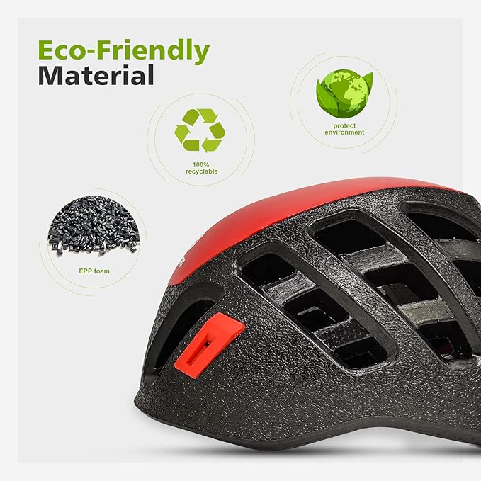 Rock Climbing Helmet for Adult, Lightweight Adjustable Helmet for Rock Tree Climbing Work at Height-StrideForce Fitness