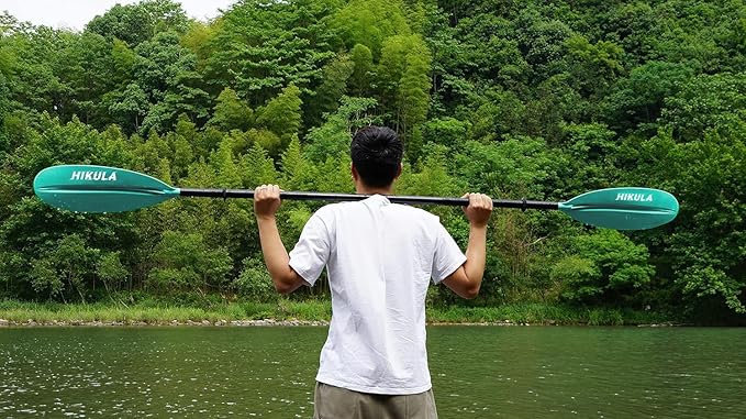 Kayak Paddle 4 Pieces Aluminum Shaft and PP Blade Floating 86.6in/220cm, 90.5inch/230cm Lightweight Oars-StrideForce Fitness