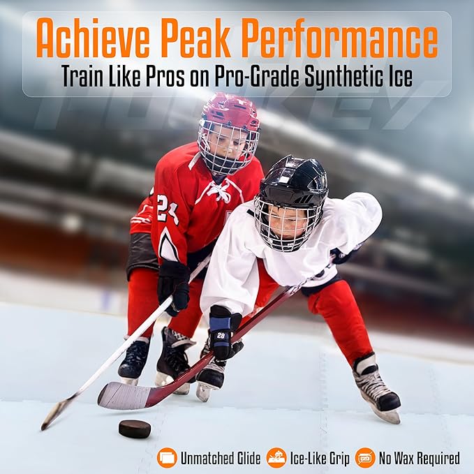 ArcticGlide Synthetic Ice Panels Pro, Easy-to-Assemble, Expandable Artificial Rink, Indoors/Outdoors - Hockey Training-StrideForce Fitness
