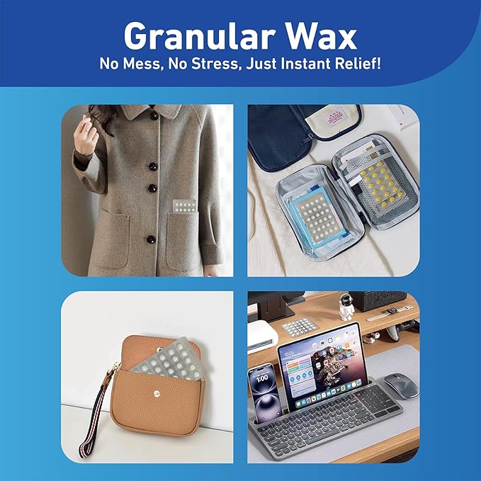 Orthodontic Wax for Braces, Dental Wax, Pre-Cut Bowl Shape Dental Strips, No Kneading Required, Individually Wrapped, 120 Count