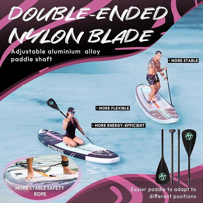 11'6"x35" Inflatable Paddle Board, 450lbs Extra Wide Stand Up Paddleboard for Adults with Premium SUP Accessories Kit & Backpack, Blow Up Kayak Non-Slip Stable Deck Boat for Yoga Fishing Surf-StrideForce Fitness