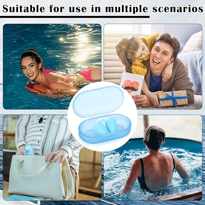 2 Pack Nose Plugs for Swimming for Adults and Kids (Age 7-12), Waterproof Soft Silicone Swimming Protectors Nose Block Nostril Plugs for Swimmers Surfers Water Sports-StrideForce Fitness